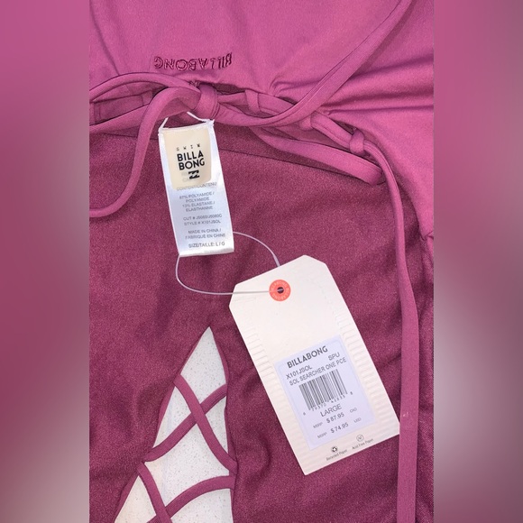 NEW Billabong Sol Searcher Sweet Plum One Piece Swimsuit • Womens Large - Picture 7 of 7
